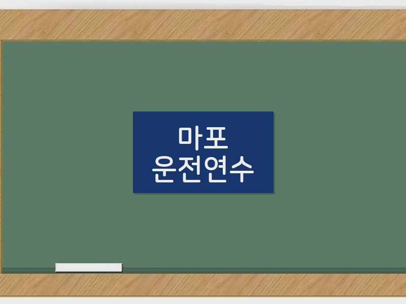 마포운전연수 후기