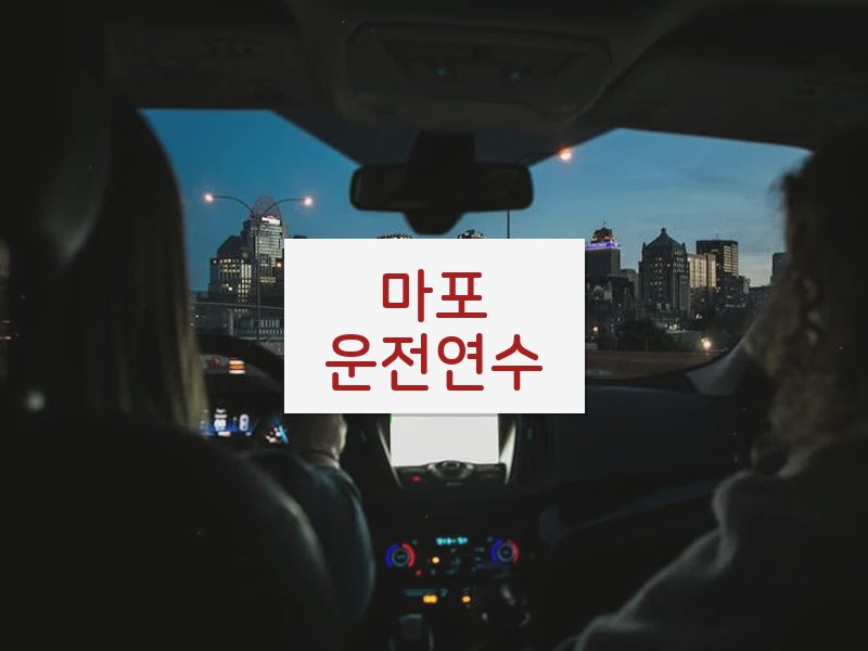 마포운전연수 후기
