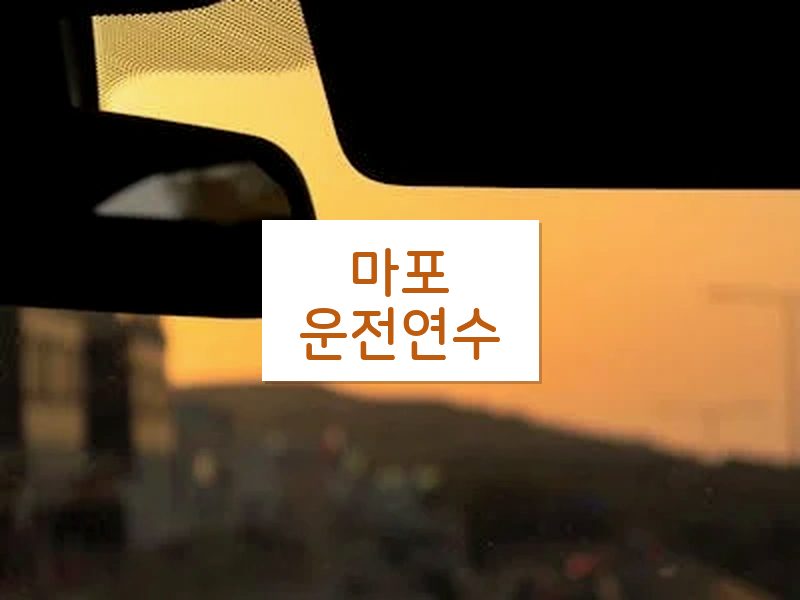 마포운전연수 후기