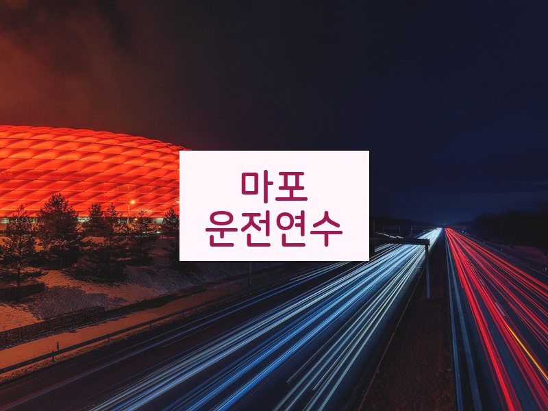 마포운전연수 후기
