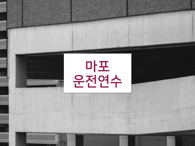 마포운전연수 후기