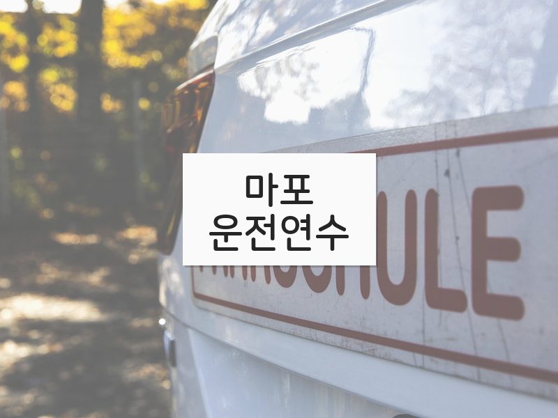 마포운전연수 후기