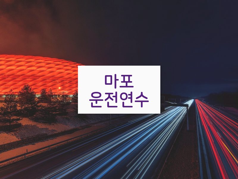 마포운전연수 후기
