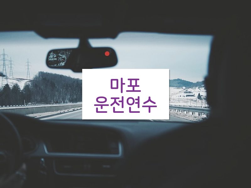 마포운전연수 후기