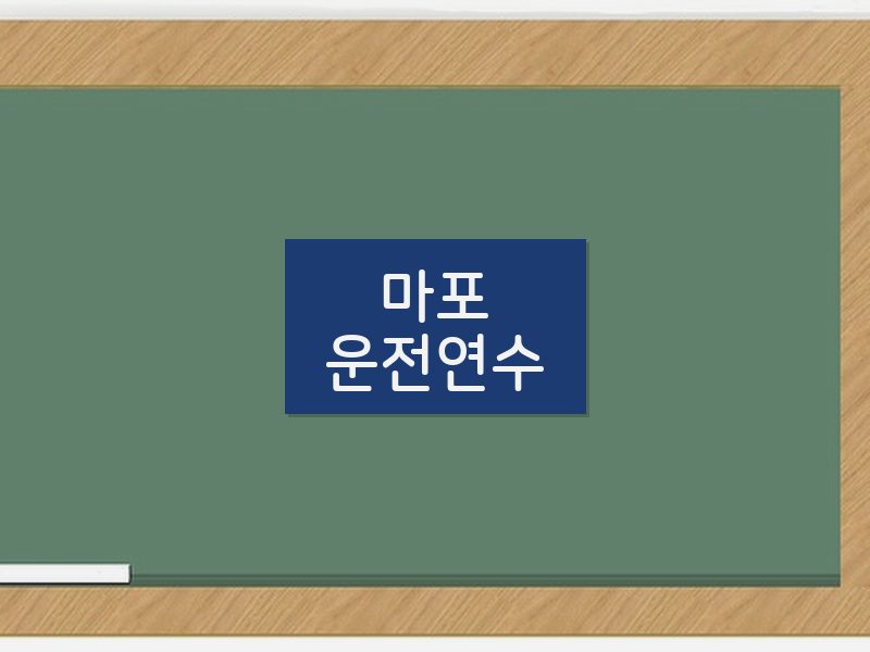 마포운전연수 후기