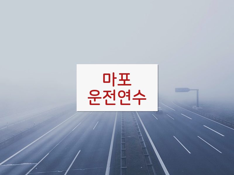 마포운전연수 후기