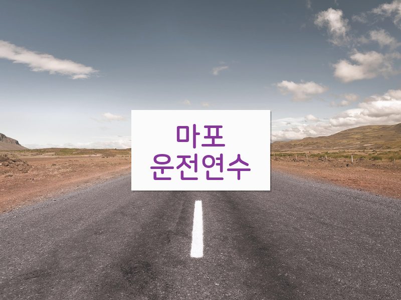 마포운전연수 후기