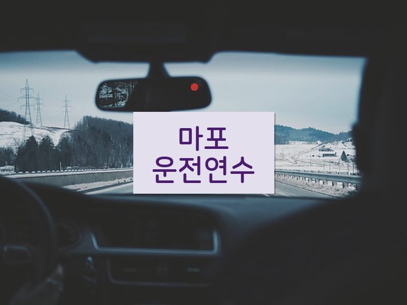 마포운전연수 후기