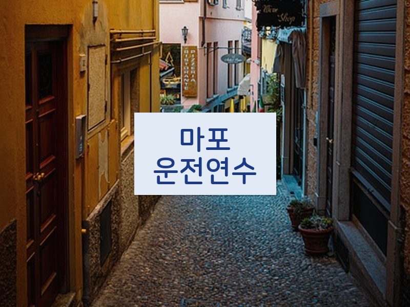 마포운전연수 후기