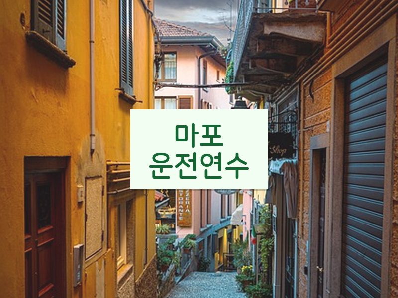 마포운전연수 후기
