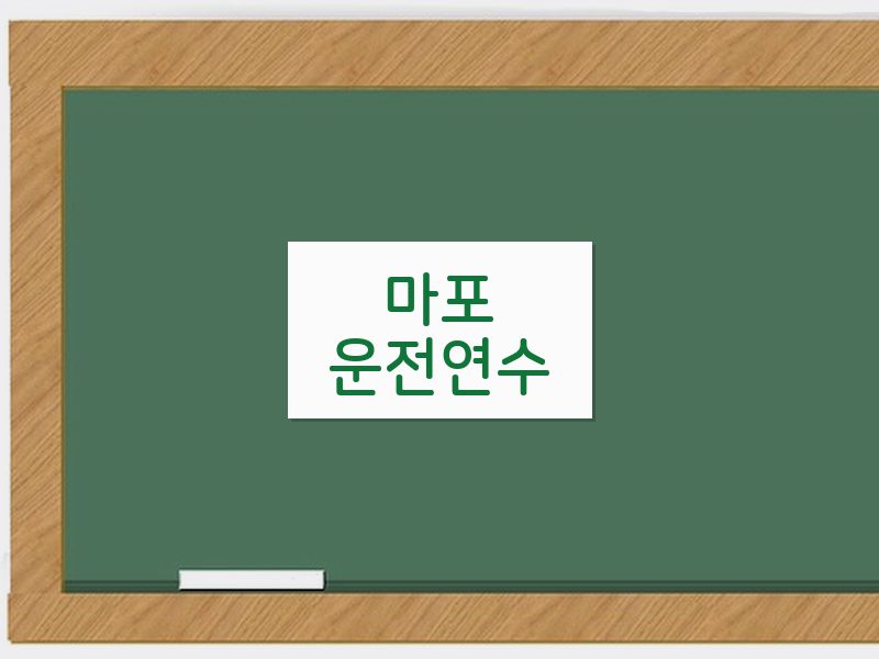 마포운전연수 후기