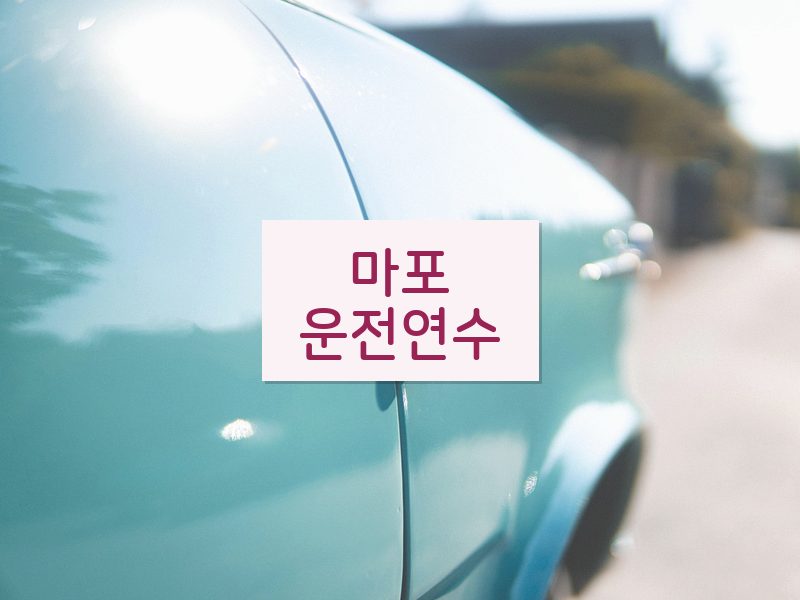 마포운전연수 후기