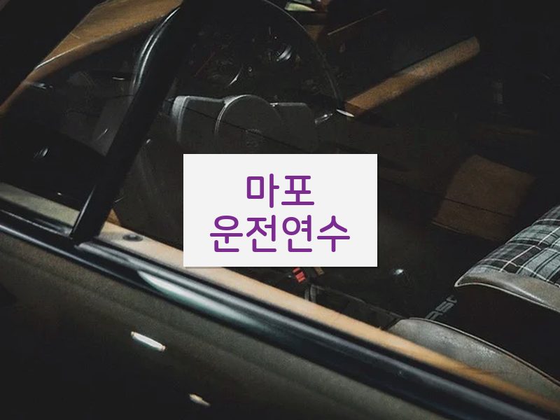 마포운전연수 후기