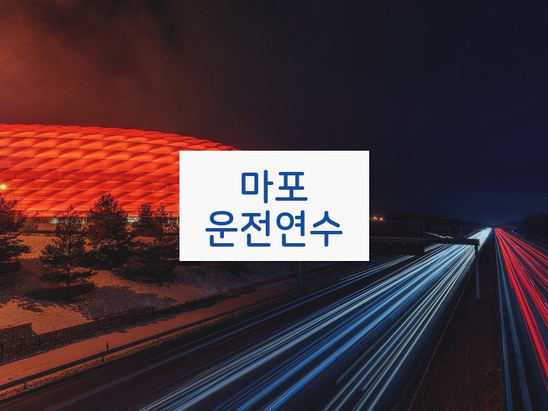 마포운전연수 후기