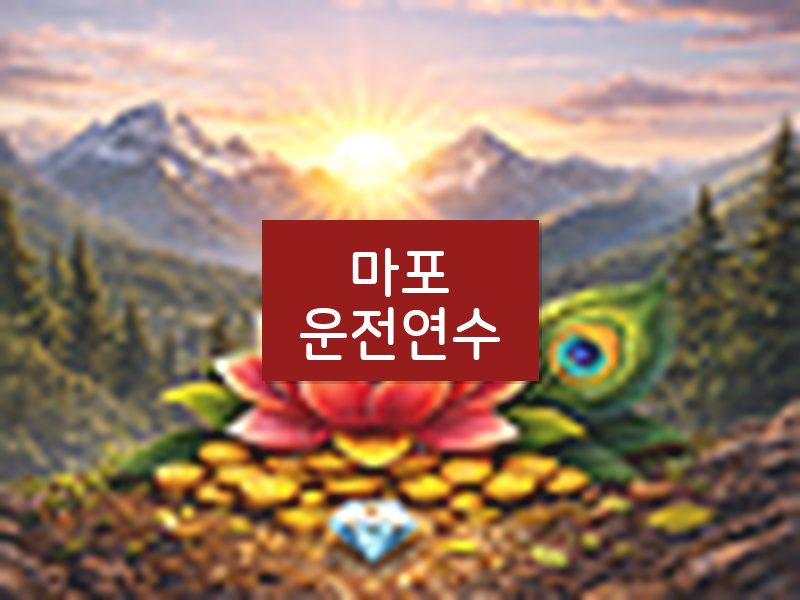 마포운전연수 후기