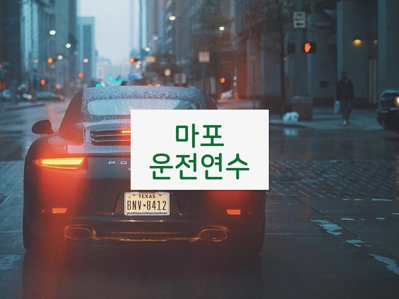마포운전연수 후기
