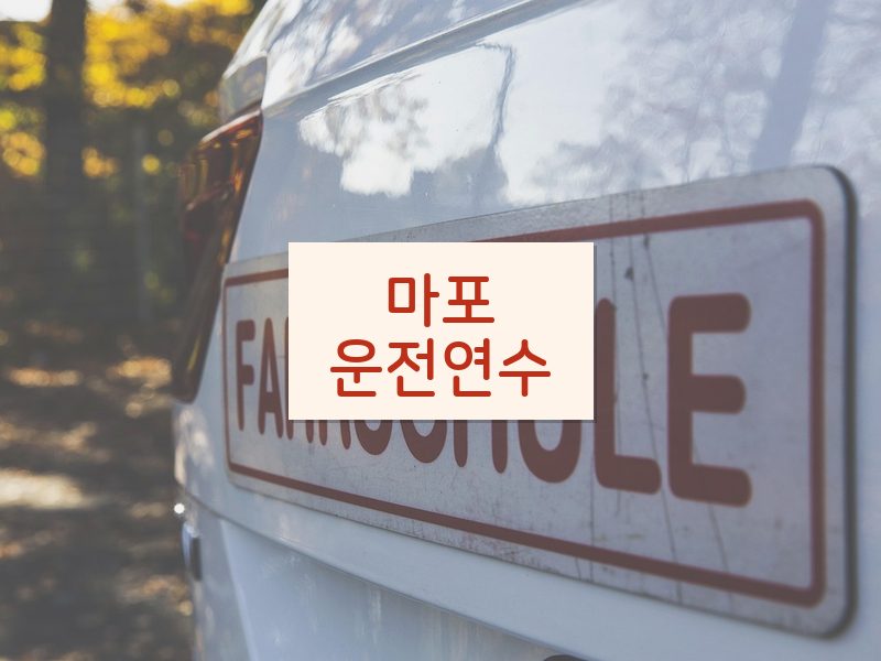 마포운전연수 후기