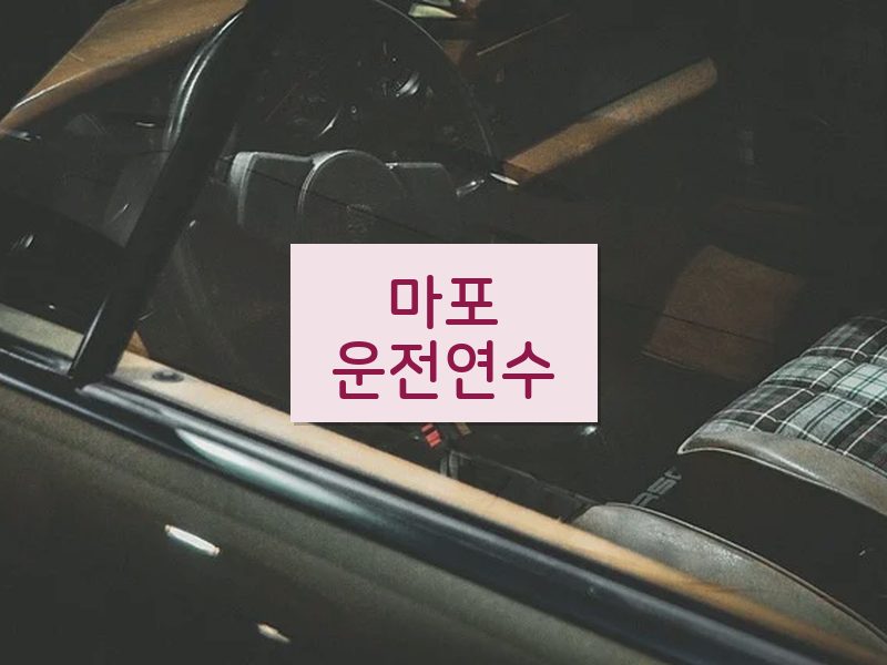 마포운전연수 후기