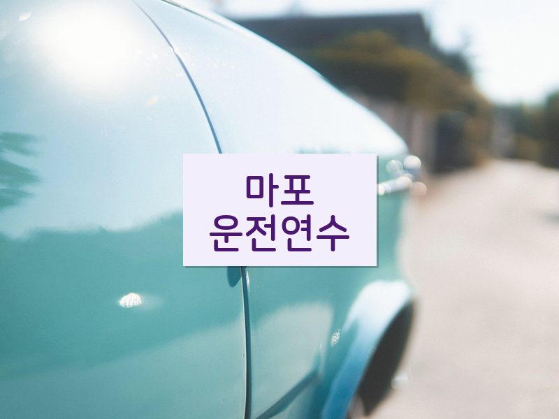 마포운전연수 후기