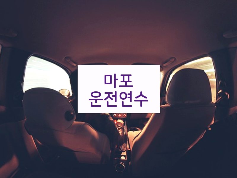 마포운전연수 후기