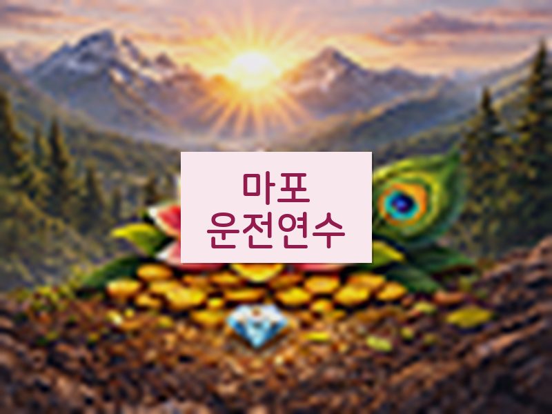 마포운전연수 후기