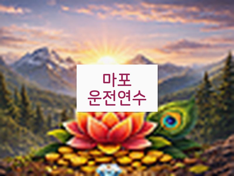 마포운전연수 후기
