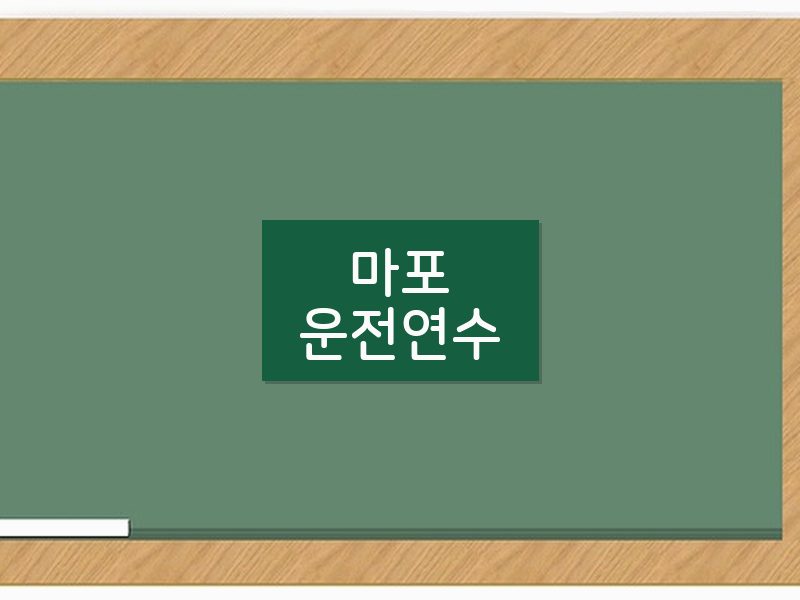 마포운전연수 후기