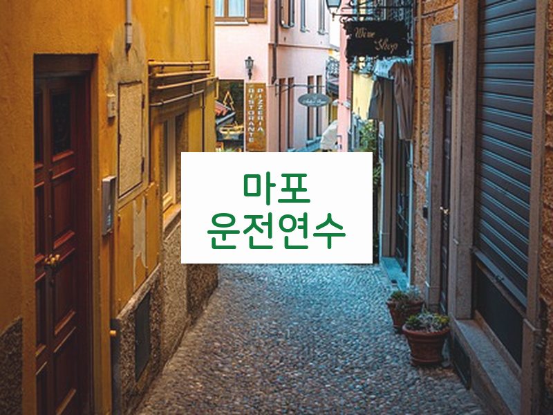 마포운전연수 후기
