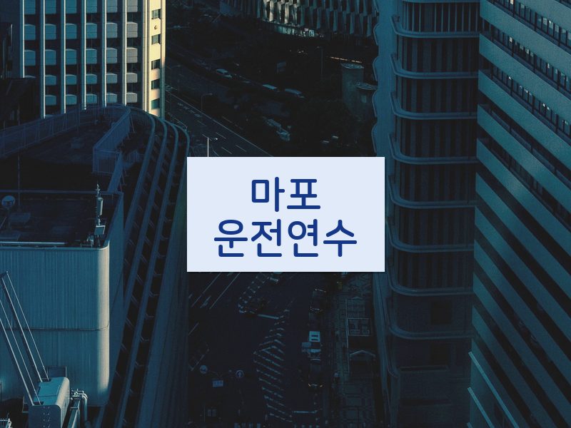 마포운전연수 후기
