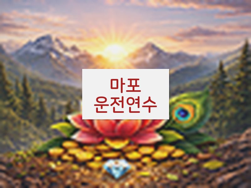 마포운전연수 후기