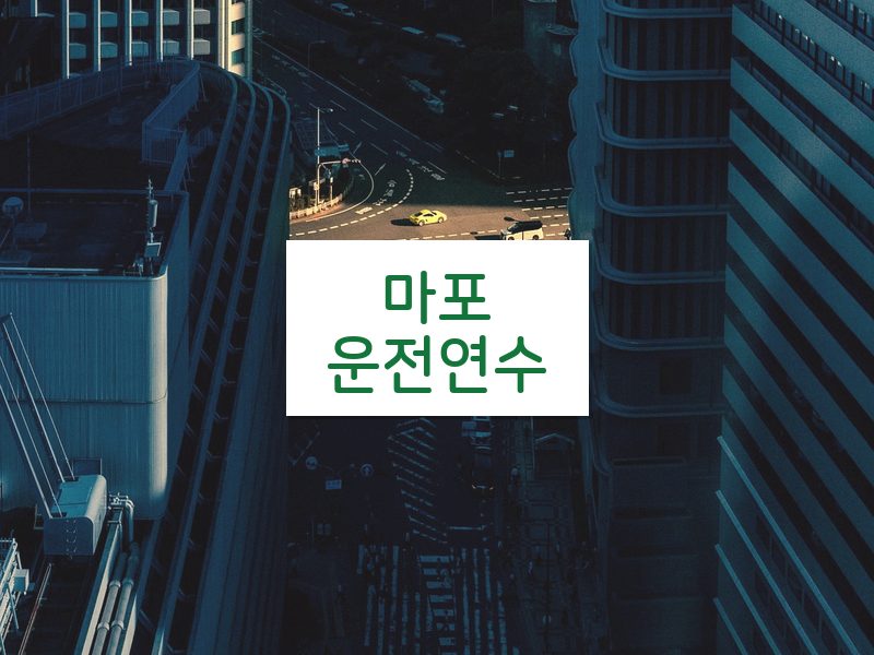 마포운전연수 후기