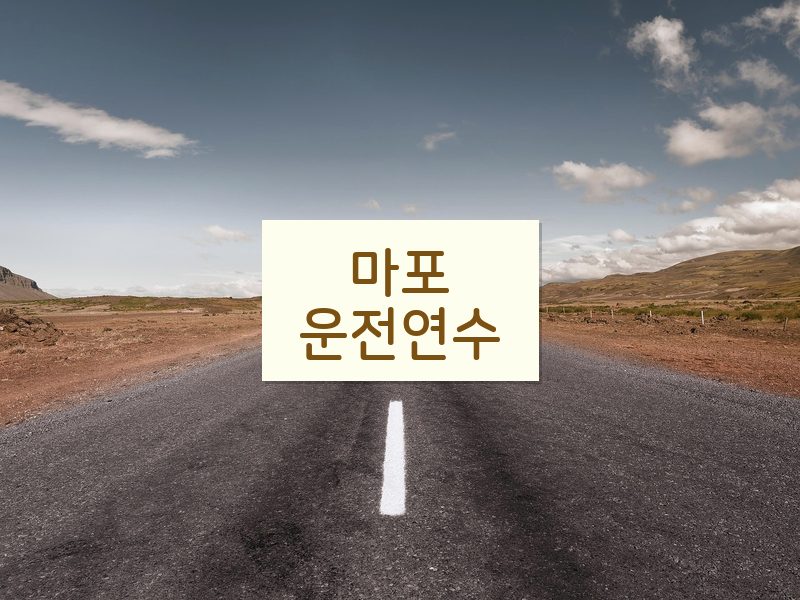 마포운전연수 후기