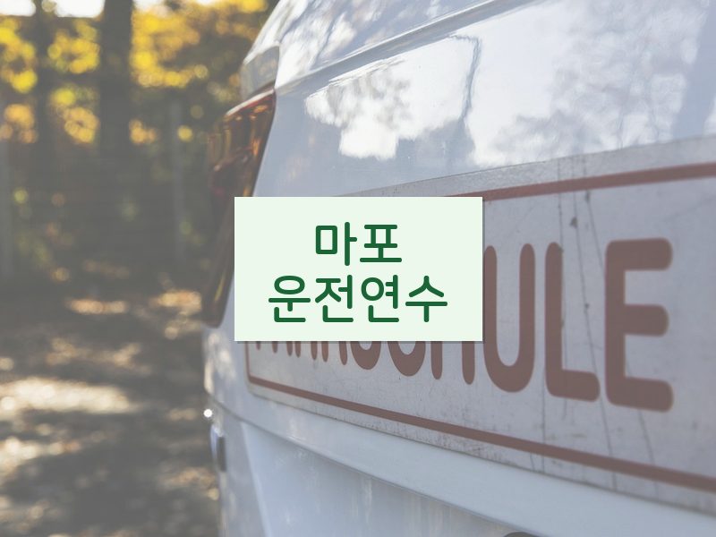 마포운전연수 후기