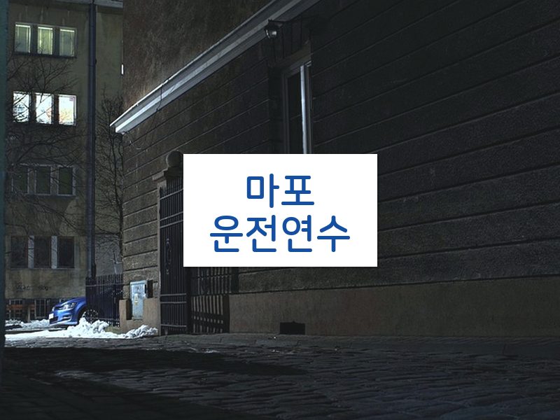 마포운전연수 후기