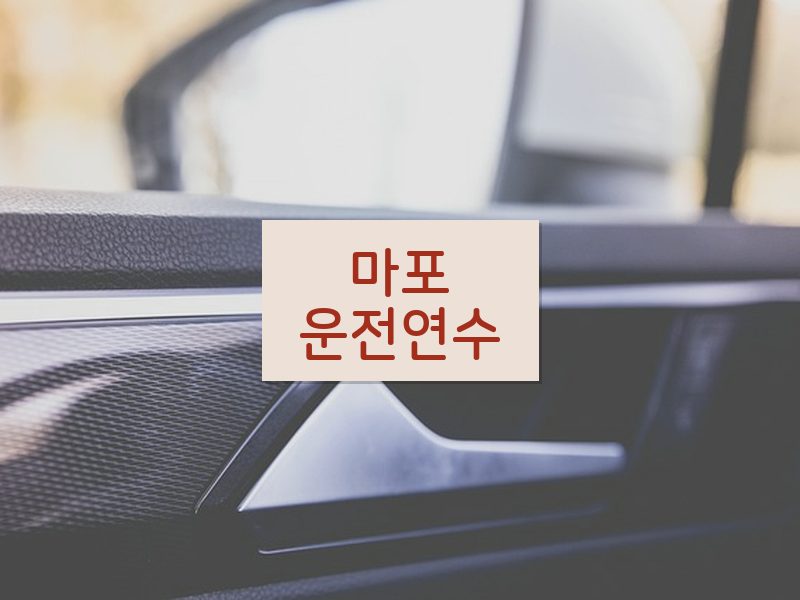 마포운전연수 후기