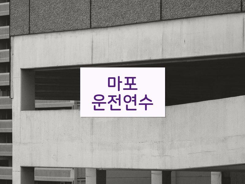 마포운전연수 후기