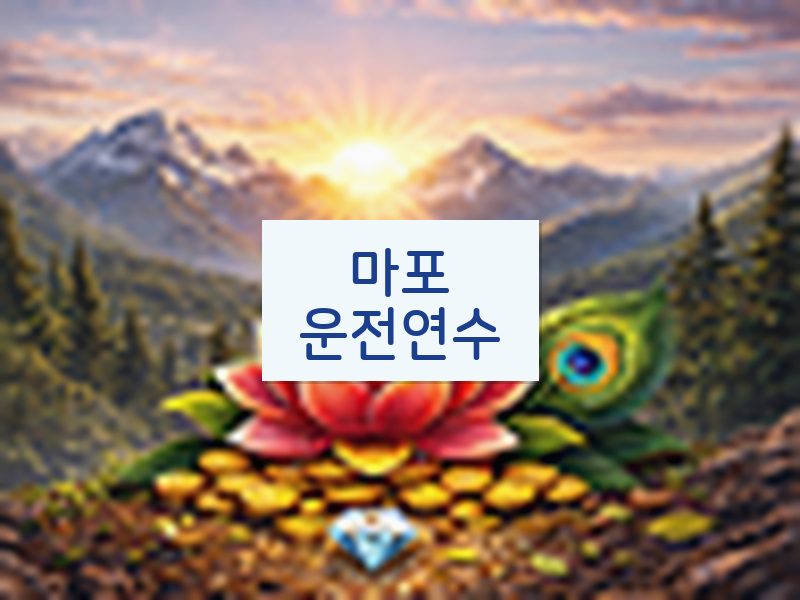 마포운전연수 후기