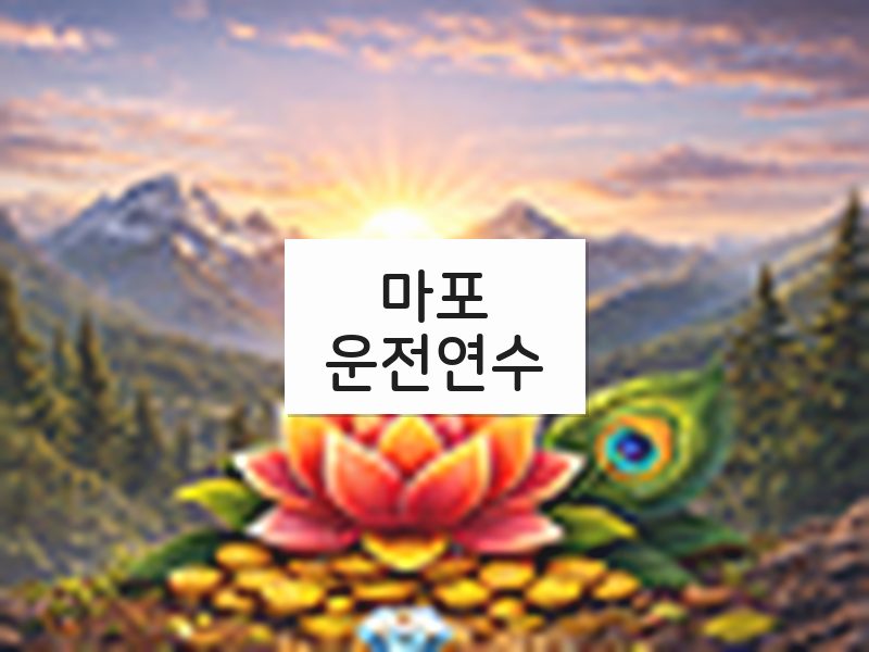 마포운전연수 후기
