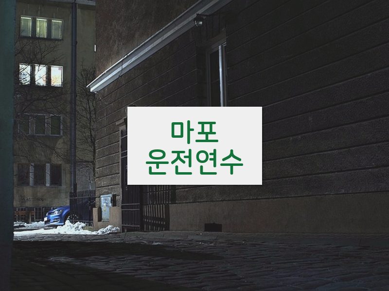 마포운전연수 후기