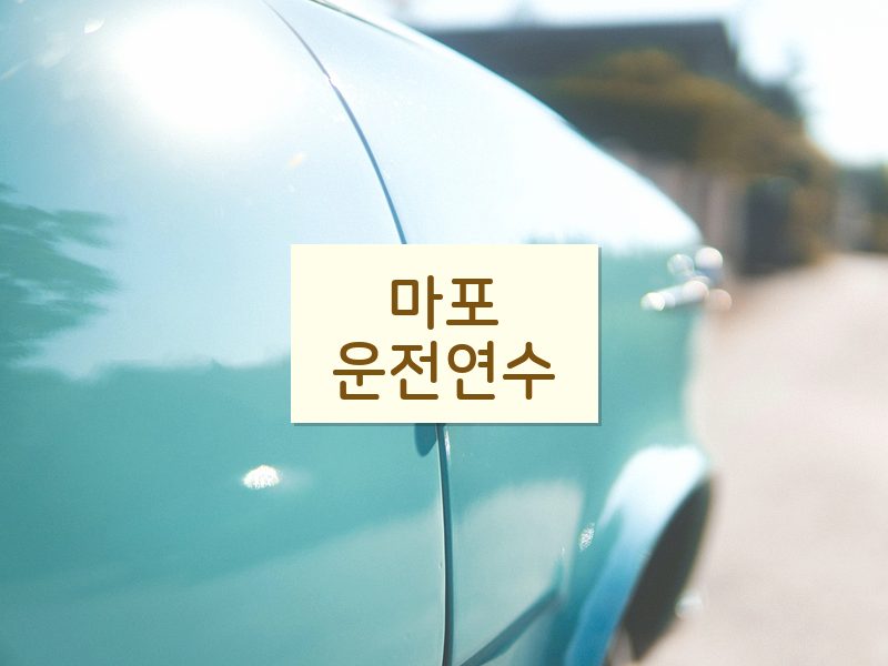 마포운전연수 후기