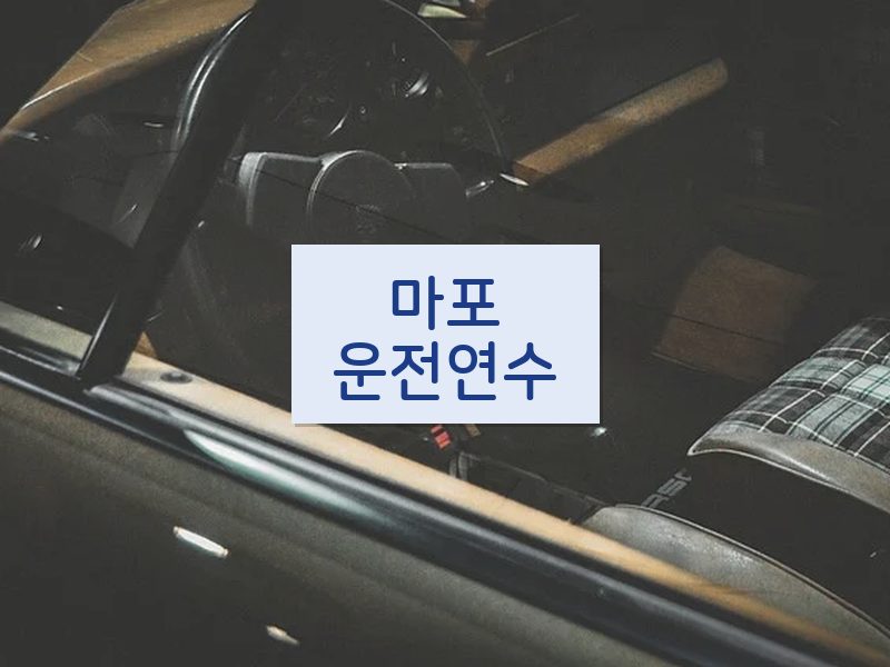 마포운전연수 후기
