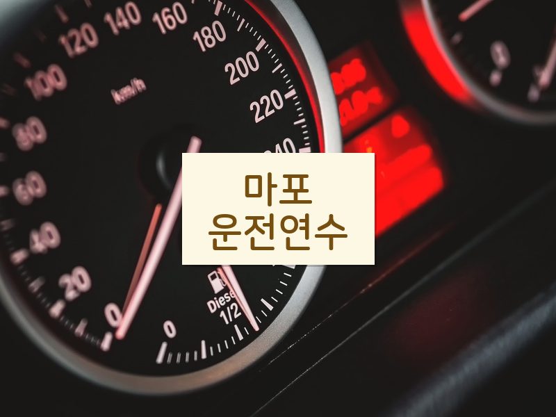마포운전연수 후기