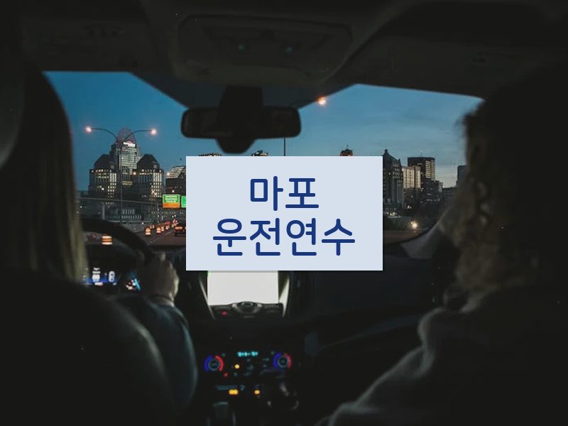 마포운전연수 후기