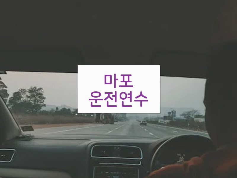 마포운전연수 후기