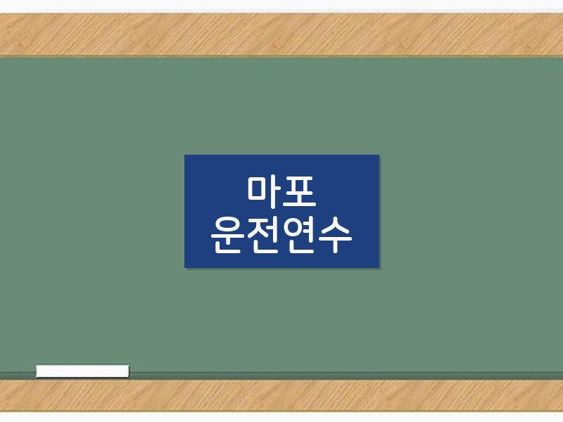 마포운전연수 후기