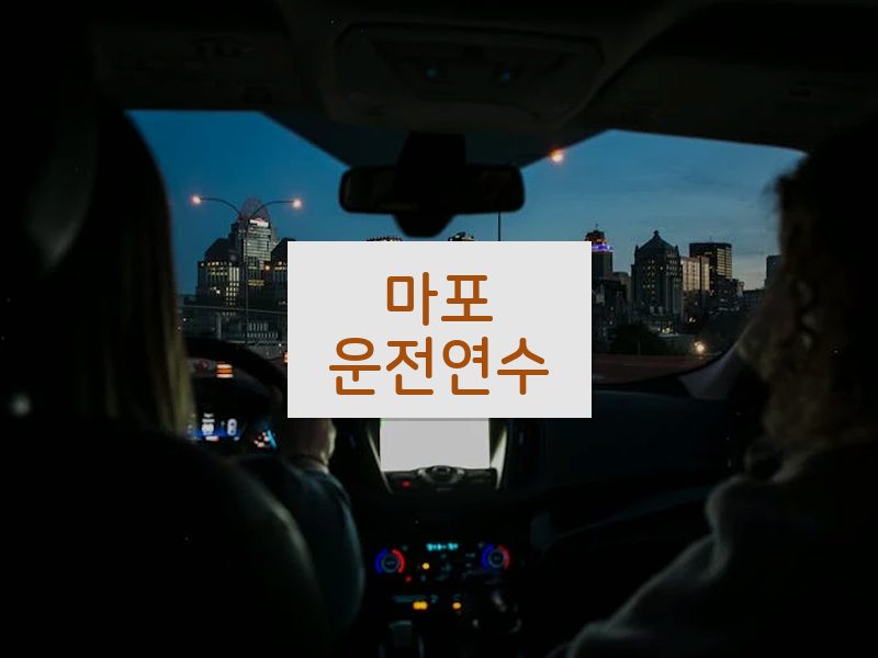 마포운전연수 후기