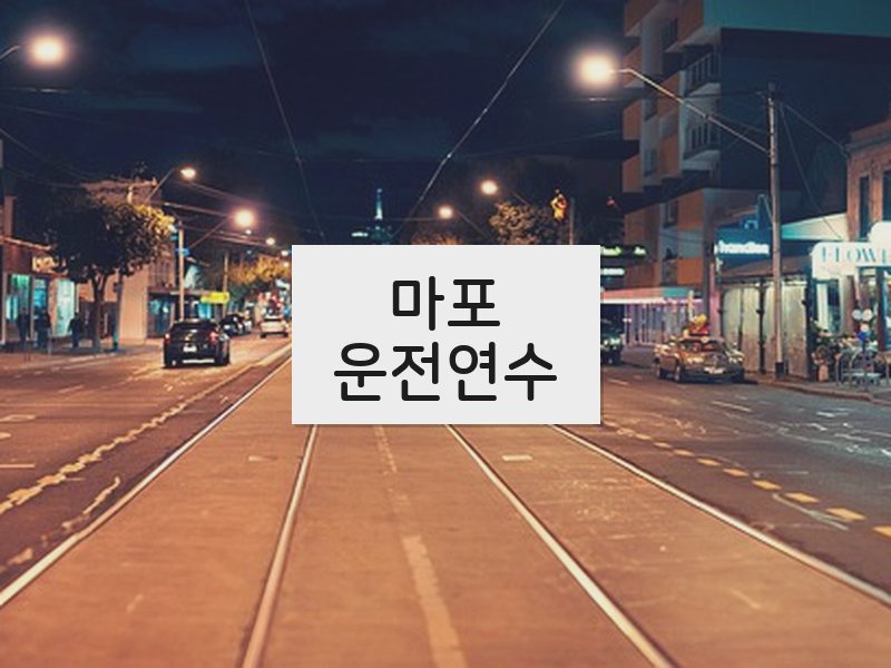 마포운전연수 후기