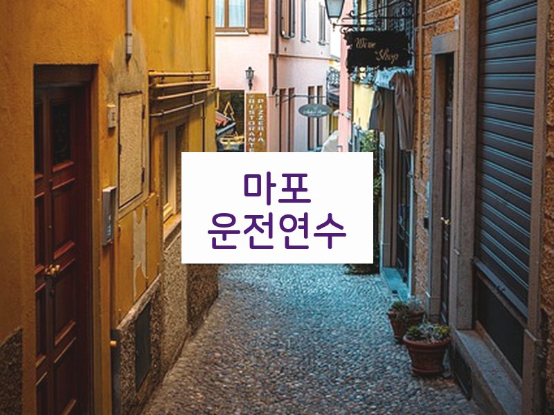 마포운전연수 후기