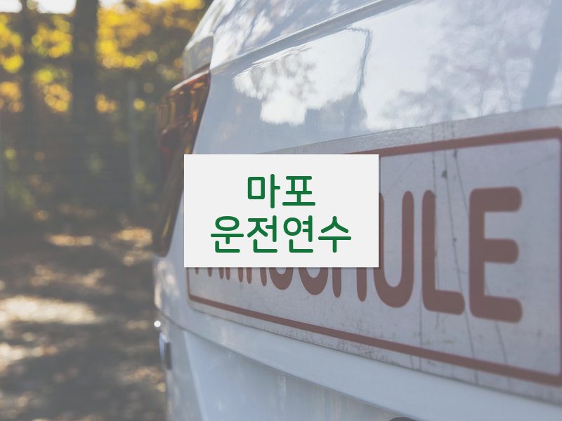 마포운전연수 후기