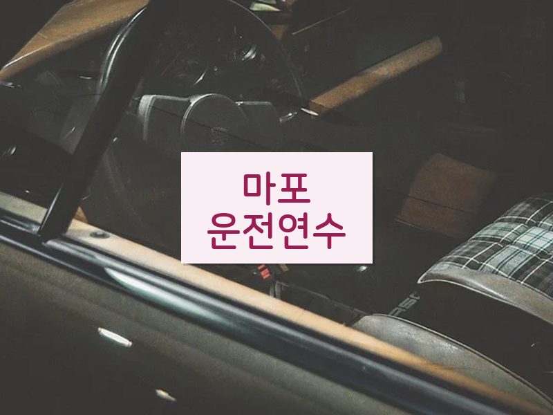 마포운전연수 후기